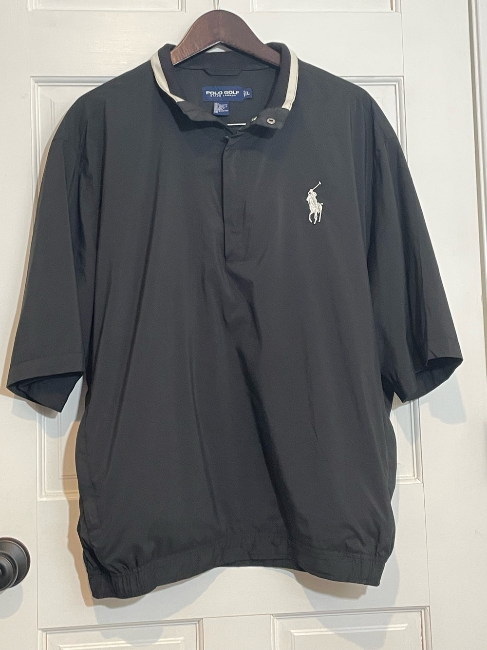 Polo Golf Ralph Lauren Black Short Sleeve Windshirt Large Pony Men’s Large